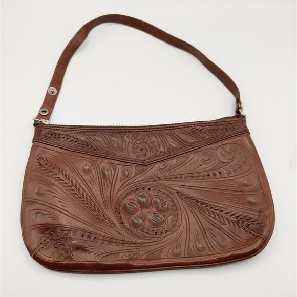 Leaders in Leather Tooled Purse - Size O/S - EUC - Picture 2 of 5